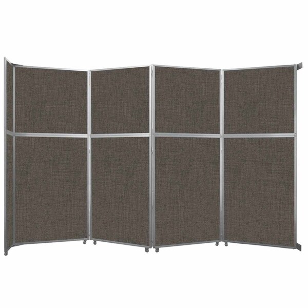 Operable Wall Folding Room Divider 15'7" x 8'5-1/4" Mocha Fabric